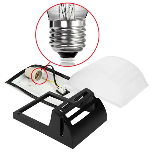 przekrój techniczny lampy zewnętrznej