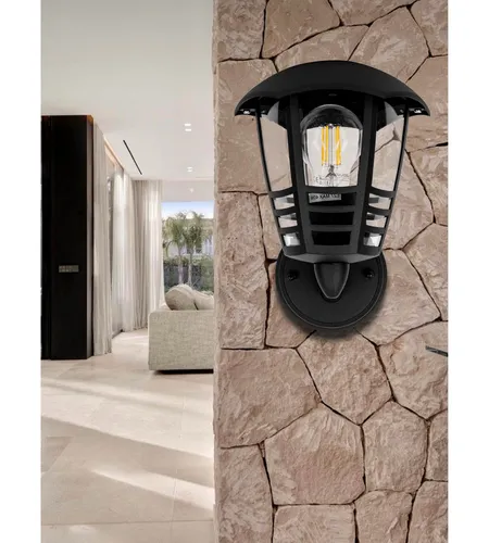 kinkiet na ścianie nowoczesnego budynku