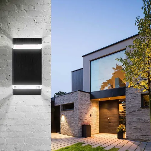 nowoczesna lampa elewacyjna  światło w górę i w dół