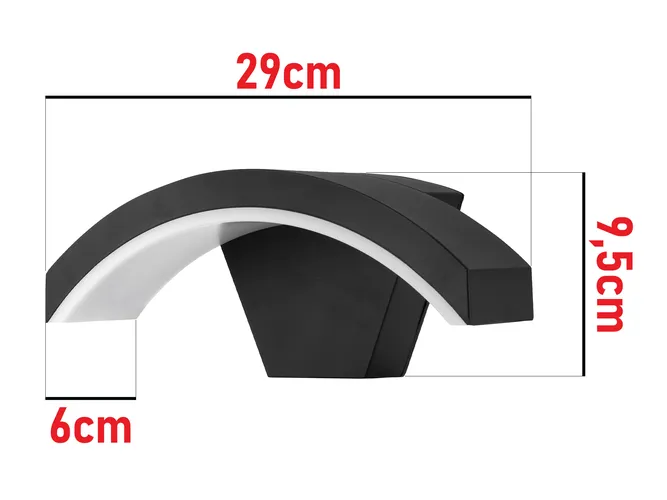 Wymiary lampy elewacyjnej