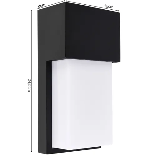 wymiary lampy elewacyjnej