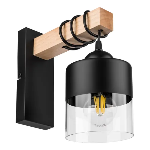 Wisząca lampa czarna LEDLUX w salonie