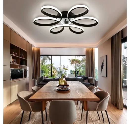 lampa sufitowa LED nad stołem w jadalni