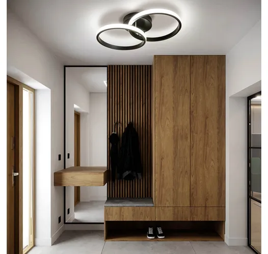 nowoczesna lampa LED w aranżacji wnętrza w stylu skandynawskim 