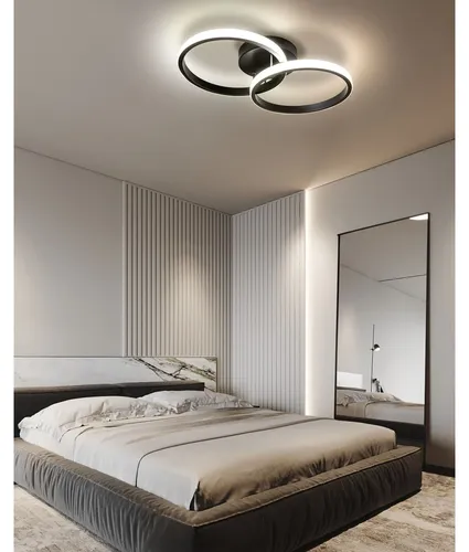 nowoczesna lampa sufitowa LED do sypialni