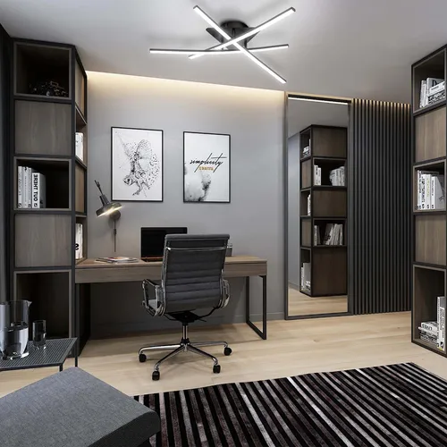 oświetlenie sufitowe LED w nowoczesnym biurze