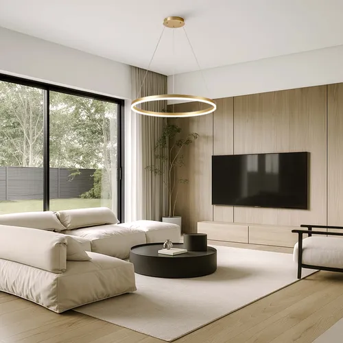 LAmpa LEd sufitowa w salonie