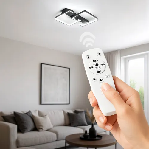 Lampa we wnętrzu salonu  