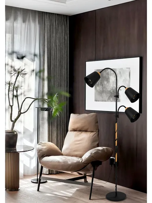 Lampa potrójna LEDLUX – wysokość do 2,2 m lub ok. 1,8 m po wygięciu ramion