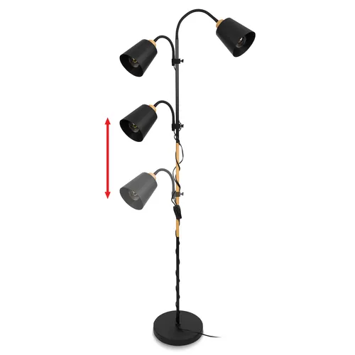 Regulacja położenia kloszy w lampie podłogowej LEDLUX – pion góra/dół i obrót