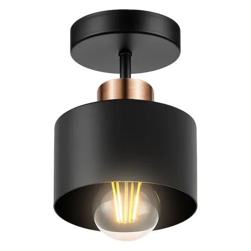 Lampa sufitowa LX-1038 czarna+miedź