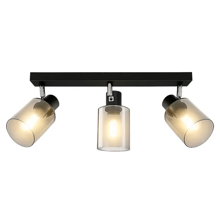 lampa do jadalni loft czarna szklana