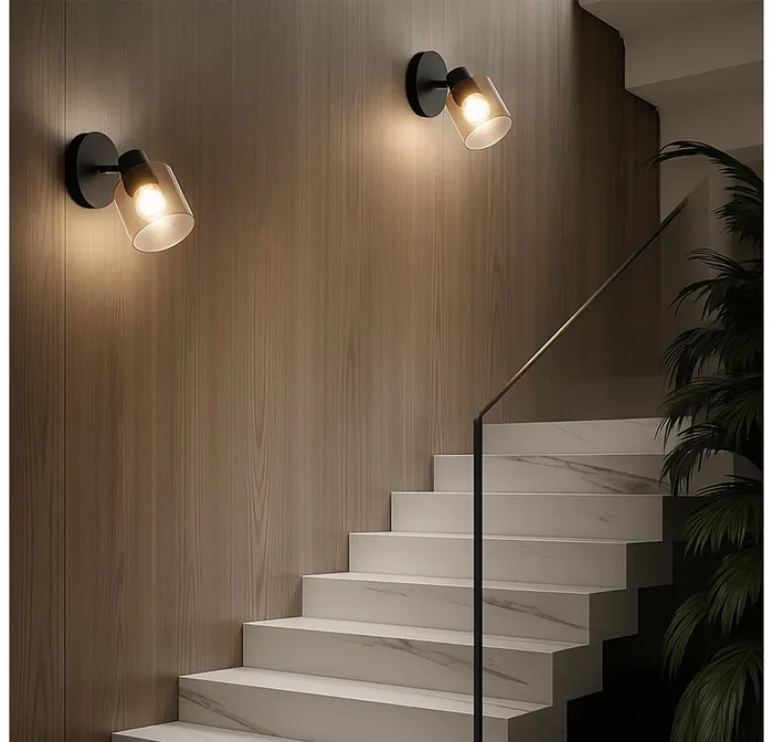 aranżacja lampy sufitowej LEDLUX czarna 3xE27