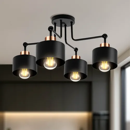 opis lampy czarnej z miedzią LEDLUX