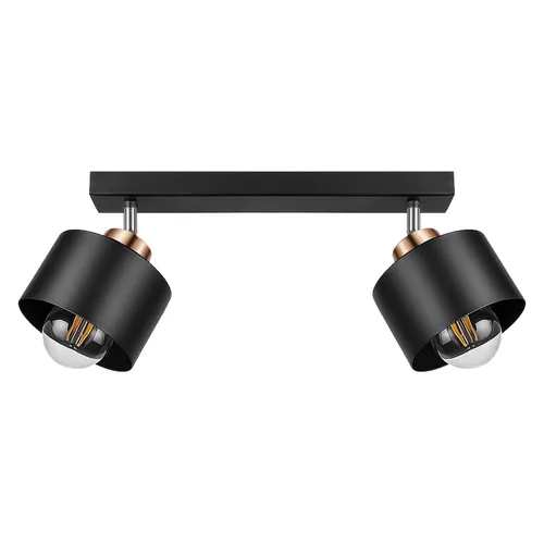 Sufitowa lampa czarna LEDLUX w salonie