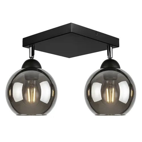 Zbliżenie klosza z dymionego szkła – lampa LX-1197 w użytkowaniu