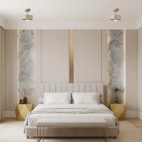 Sufitowa lampa beżowa nowoczesna