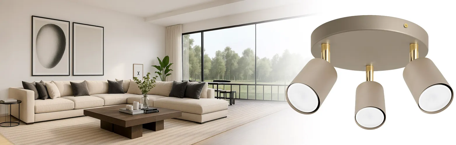 zdjęcie lampy na tle salonu