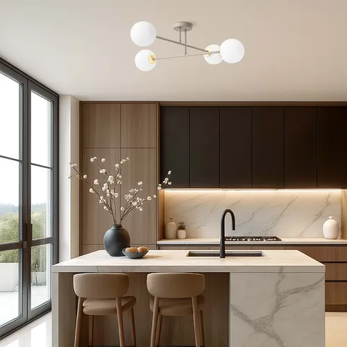 Nowoczesna lampa aranżacja w kuchni