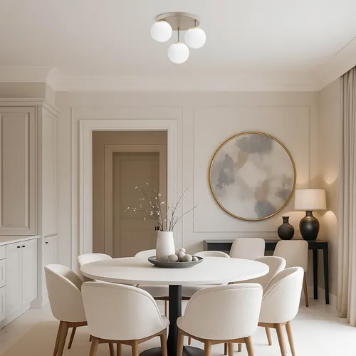 Wisząca lampa w salonie