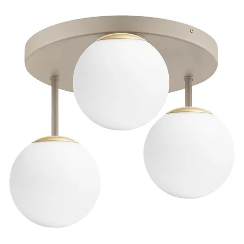 Wisząca lampa beżowa LEDLUX w salonie