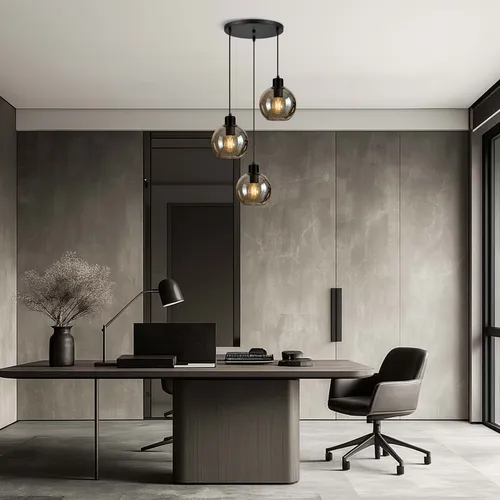 Zastosowanie lampy z dymionym szkłem – salon, jadalnia, kuchnia, kawiarnia