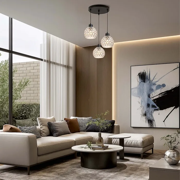 lampa do jadalni loft czarna szklana