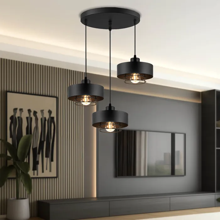 aranżacja lampa wisząca kuchnia jadalnia