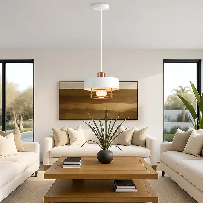 aranżacja lampa wisząca sypialnia