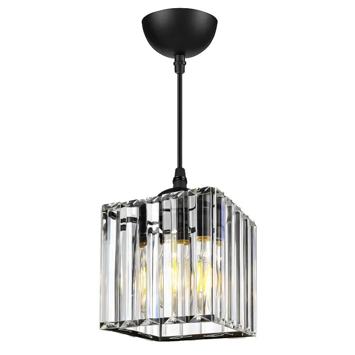 lampa do jadalni loft czarna szklana