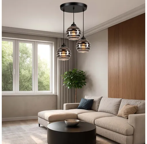 aranżacja lampa wisząca kuchnia jadalnia