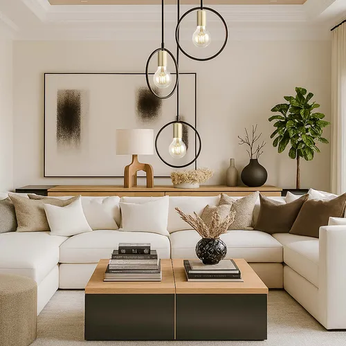 Aranżacja: lampa 3x E27 nad stołem w jadalni