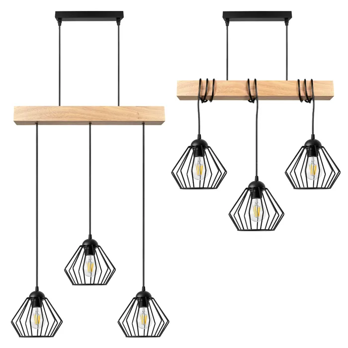 lampa wisząca do salonu LEDLUX 3xE27