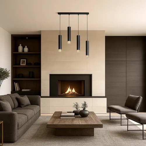 Aranżacja: lampa 4-punktowa nad stołem w jadalni