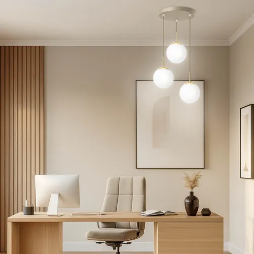 Wisząca lampa czarna LEDLUX w salonie