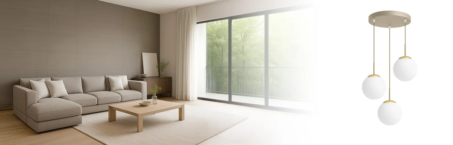 Baner z lampą wiszącą LEDLUX