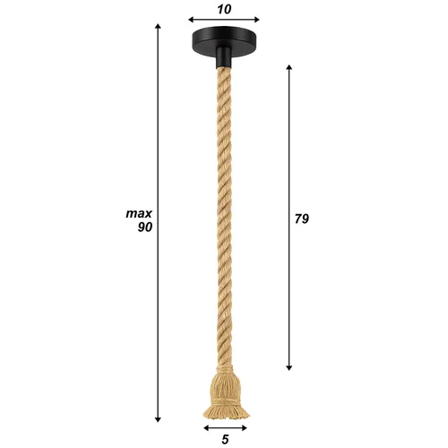 Wymiary elementów lampy sufitowej wiszącej LEDLUX
