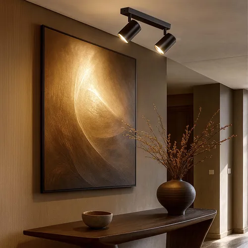 Plafon 2×GU10 – ruchome głowice, metal malowany proszkowo, łatwa regulacja kąta