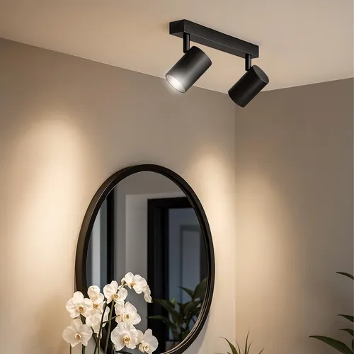 Aranżacja: listwa 2×GU10 nad blatem, w korytarzu lub przy lustrze