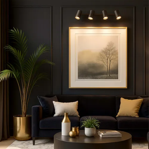 Listwa sufitowa 4×GU10 w kuchni nad blatem – aranżacja LEDLUX