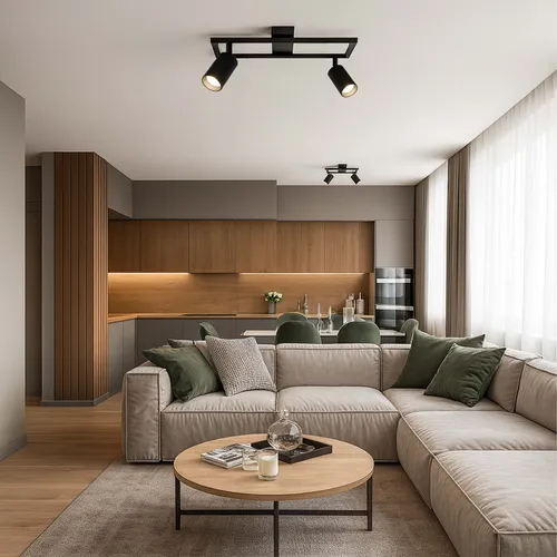 Lampa LEDLUX 2×GU10 nad konsolą w salonie – aranżacja 1