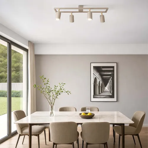 Przykładowa aranżacja lampy wiszącej OPN-009 4x GU10 BEIGE