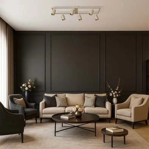 Przykładowa aranżacja lampy wiszącej OPN-010 6x GU10 BEIGE