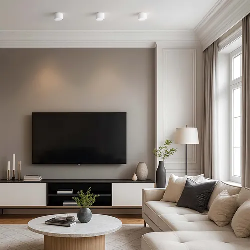 Przykładowa aranżacja lampy sufitowej białej OPN-013