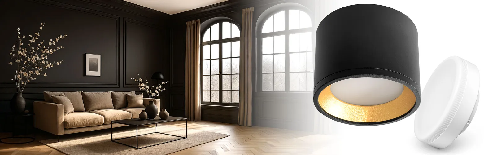 Spot Natynkowy z żarówką GX53