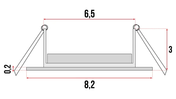 Metalowa oprawa punktowa do zabudowy sufitowej GU10