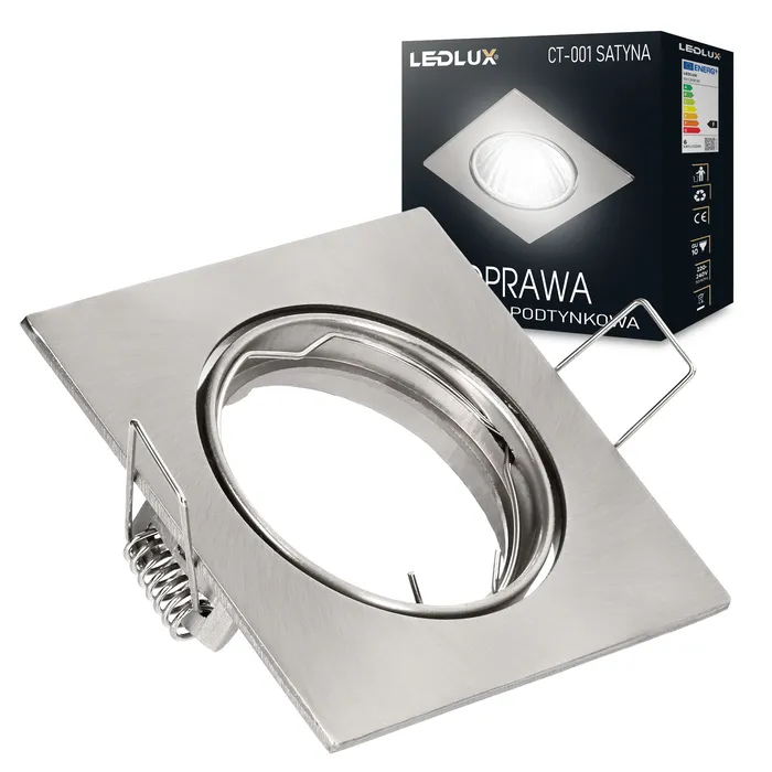 Satynowa oprawa wpuszczana GU10