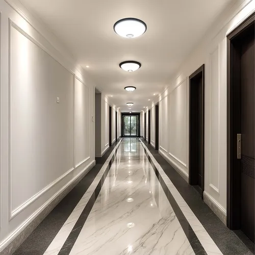 Regulacja TIME i LUX w plafonie LEDLUX – pokrętła czasu świecenia i progu zmierzchu