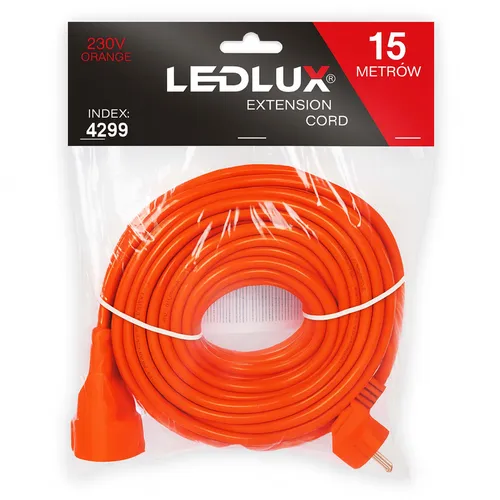 Przedłużacz LEDLUX 15 m – schemat i długość przewodu