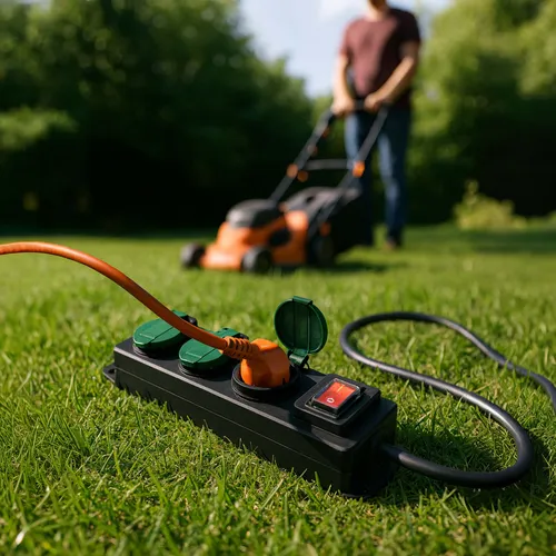 Aranżacja: listwa/przedłużacz 10 m w garażu – zasilanie elektronarzędzi